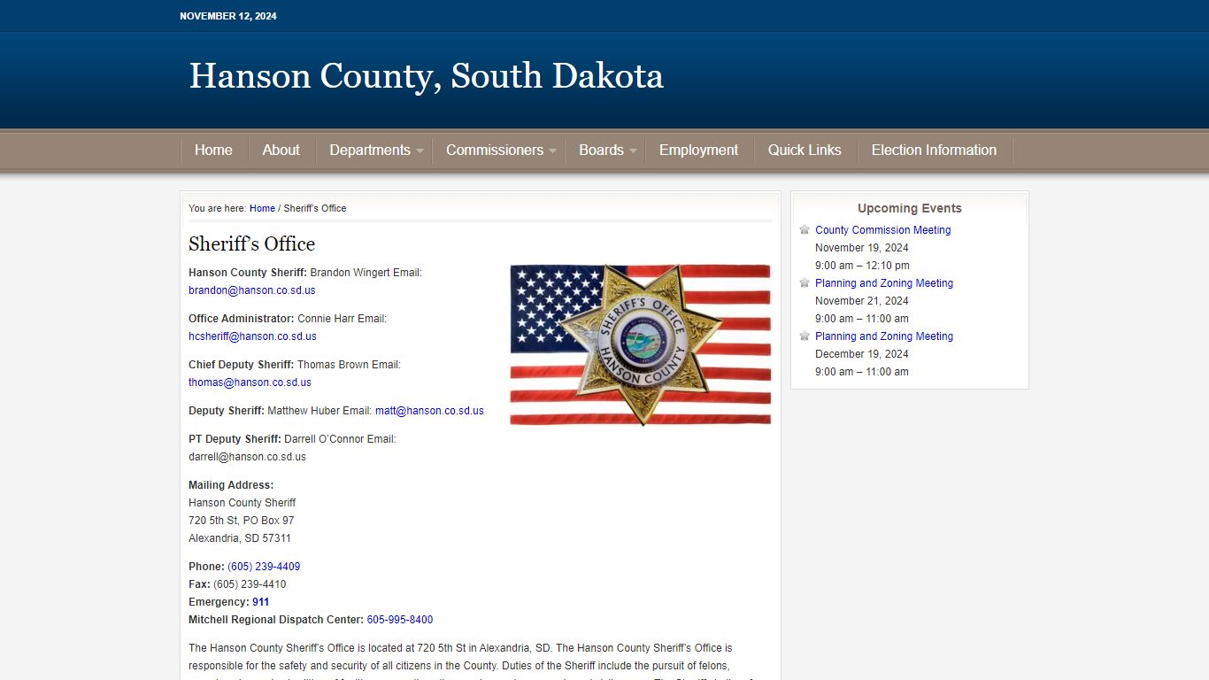 Sheriff’s Office - Hanson County